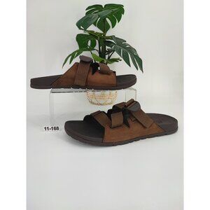 Chaco Women's Lowdown Brown Leather Slide Sandals Size 11 US